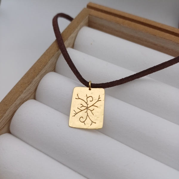 Pendentif Branches sauvages rectangle