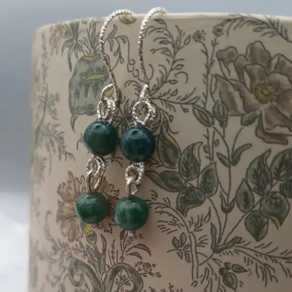 Boucles Pendantes Vertes